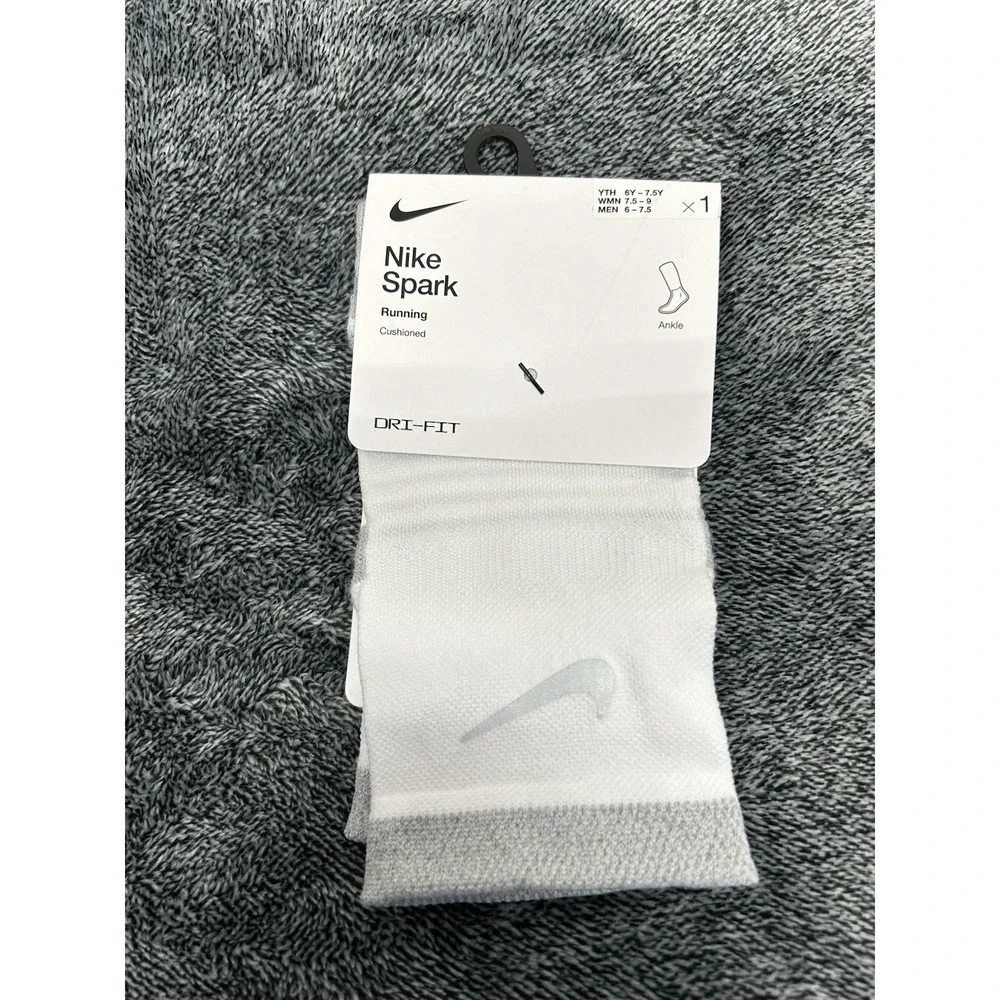 Nike Mens 6-7.5 W 7.5-9 White Spark Cushioned Ankle Socks